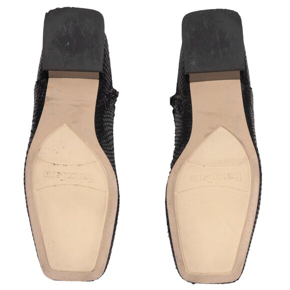 Franco Sarto “Wandi” Black Faux Snakeskin Block Heel Boots | Women’s 6 M - Picture 11 of 11